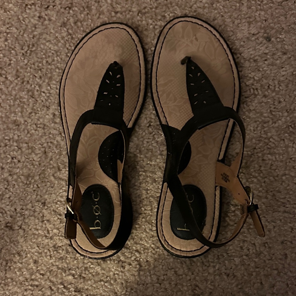 BOC black and tan sandals